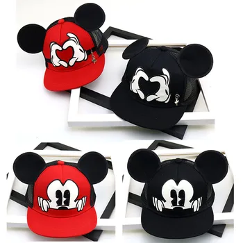 

Fashion Mickey Cartoon Kids Hat Boys Girl Baseball Caps Cute Mouse Baseball Hat With Ears Flat baseball Cap Baby Travel Hats