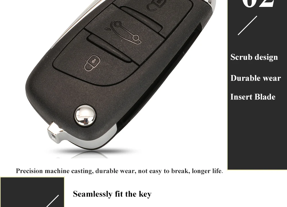 Keyforkess 5X OEM originale 433.92Mhz FSK ID46 PCF7941 Chip Flip Car Key per Citroen C4 c-quatre 3 pulsanti Auto pieghevole telecomando 14 Keyforkess 5X OEM originale 433.92Mhz FSK ID46 PCF7941 Chip Flip Car Key per Citroen C4 c-quatre 3 pulsanti Auto pieghevole telecomando -