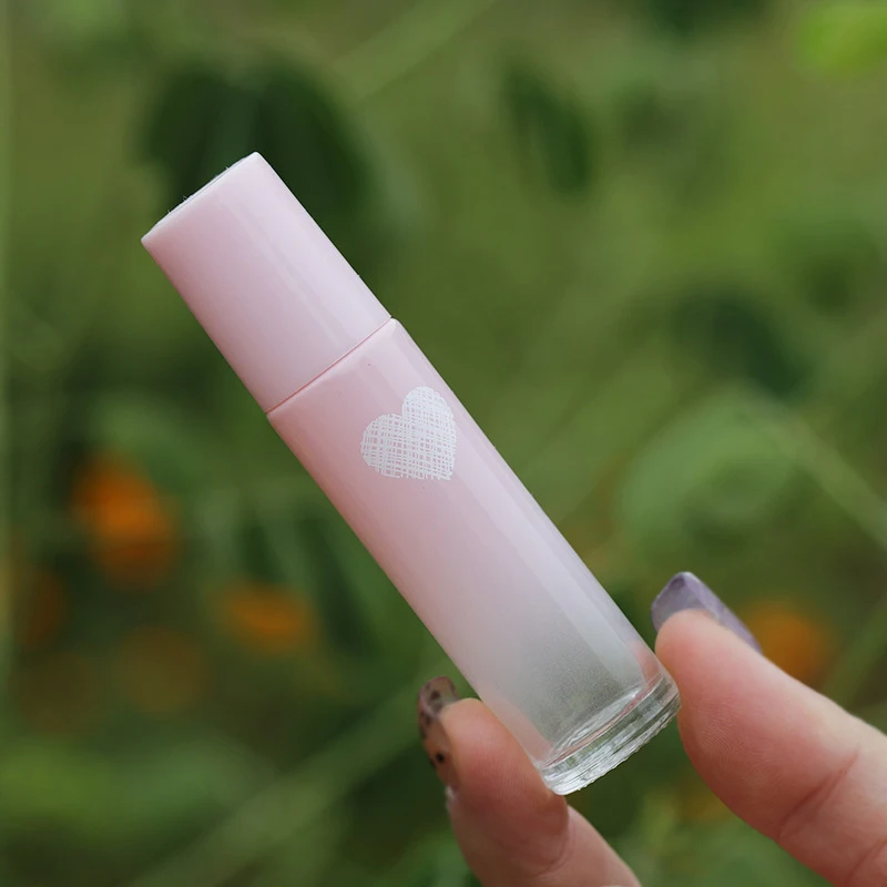 

10ml 5ml Essential Oils Roller Bottle Empty Refillable Roll On Bottle Glass Roller Bottle With Pink Cap For Fragrance Makeup