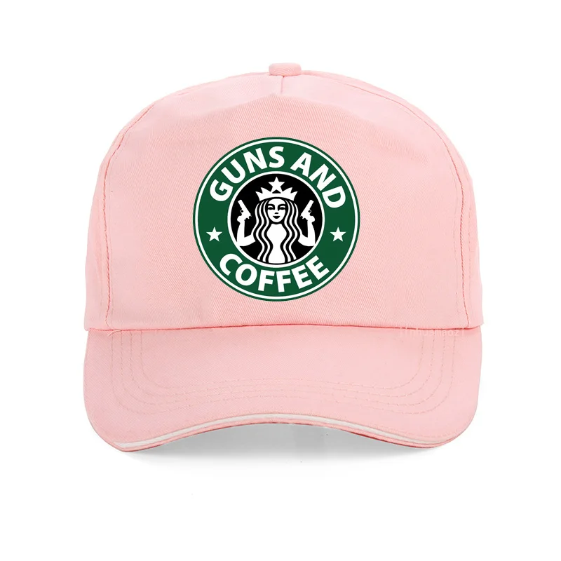 Бейсбольная кепка I Love guns And coffee с рисунком из мультфильма, мужская и женская забавная Кепка с пистолетом, унисекс, хип-хоп бейсболка, регулируемая косточка