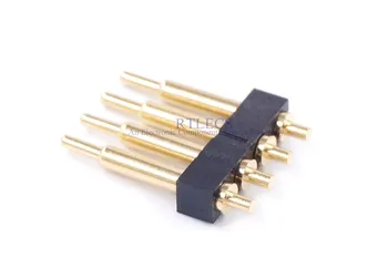 

10pcs Spring Loaded Pogo Pin Connector 4 Pin 2.54 mm Pitch 3 3.5 4 4.5 5 5.5 6 6.5 7 7.5 8 8.5 9 9.5 mm Height Through Hole