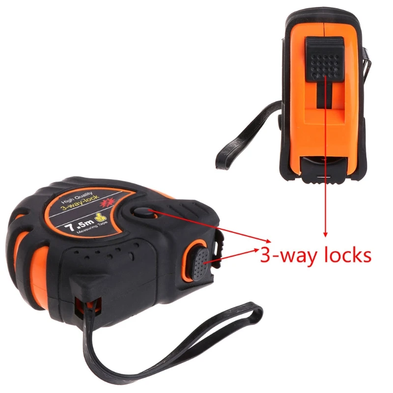 3m 5m Retractable Tape Measure 3-Way-Lock Metric Rubber Measuring Tape Rule Tape Measure Measuring Tape Measuring Ruler