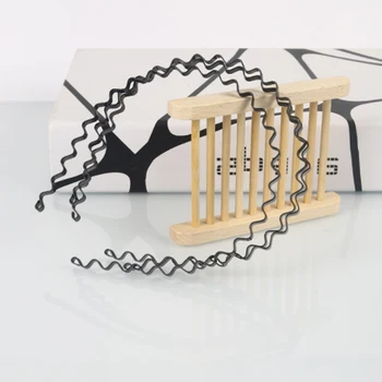 

Plain Black Stretchy Elastic Wave Shape Hair Hoop Beauty Modeling Tool for Women Men Hair Hand Headband Clasp Comb Hair Grips