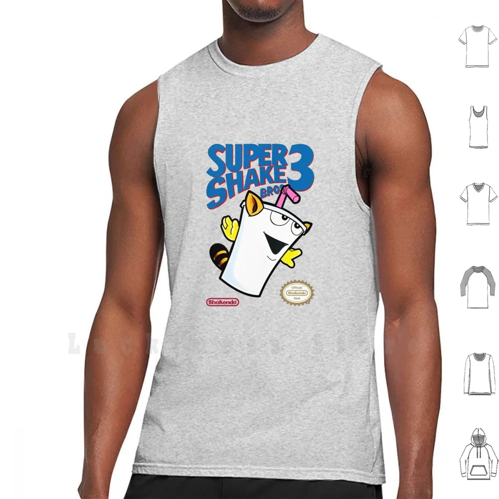 Super Shake Bros. 3 Майки жилет 100% хлопок мультяшная серия Aqua Teen Tv Frylock Meatwad Master Athf Space Ghost C2c