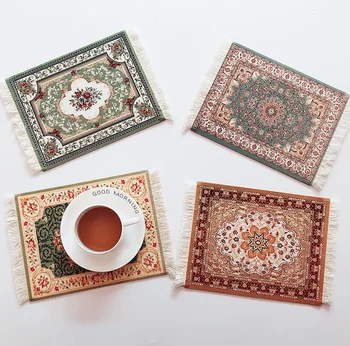 

Home Retro Bohemian Table Mat Table Placemats Pad Coaster Turkey Handmade Non Slip Dining Table Mat Kitchen Accessories Decor