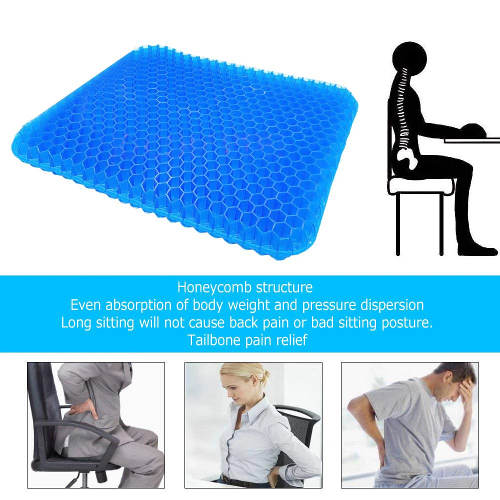 Гелевая подушка для сиденья двухслойная Толстая Подушка в форме яйца крутая