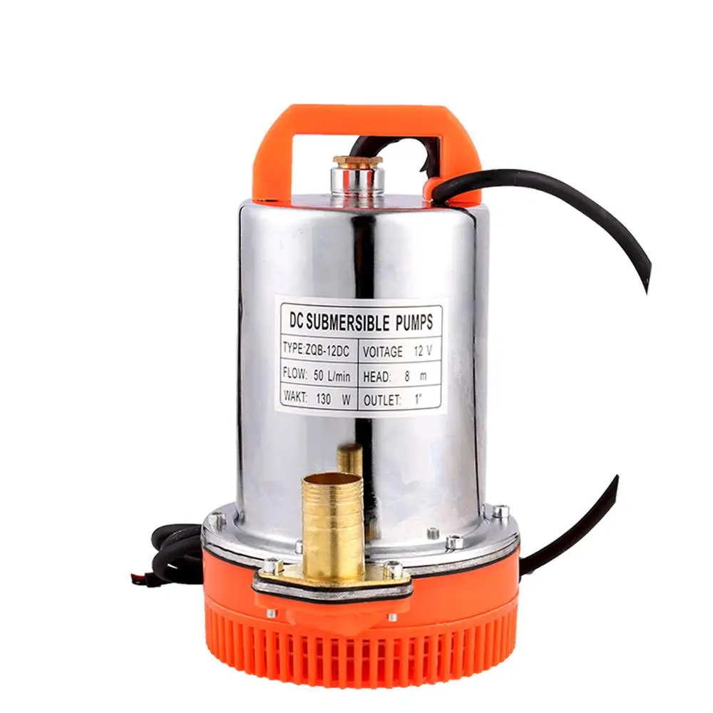  SHYLIYU Mini 12V DC Water Pump 130W Flow 50L/min Lift head 8m Farm sprinkler pump 1inch submersible