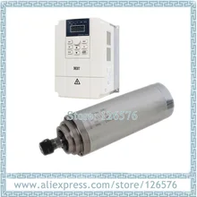 С водяным охлаждением 4kw/4.5kw шпиндель мотор ER20 100 мм+ 4kw/5.5kw AC220V преобразователь частоты vfd