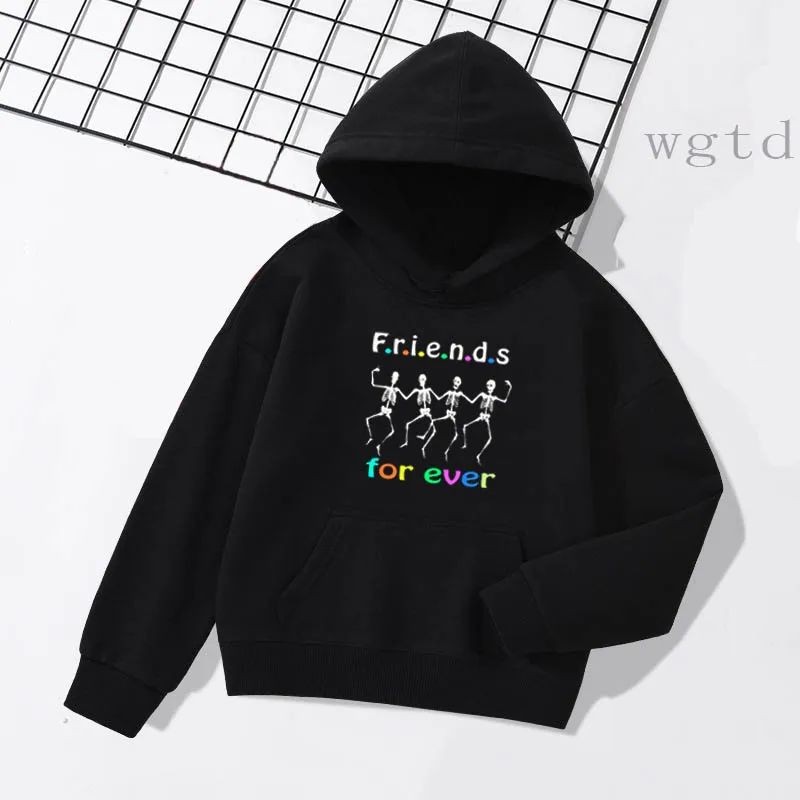 Модная осенняя одежда Shein, худи для мальчиков, толстовки с капюшоном Kawaii Cute Friends, осенняя толстовка с капюшоном и длинными рукавами Bluzy Dla Dzieci