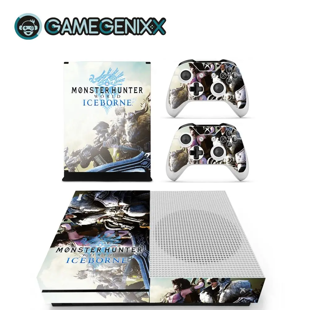 GAMEGENIXX Кожа Наклейка Защитная Наклейка Обложка полный набор для Xbox One Slim консоли и 2 контроллеров-Monster Hunter World