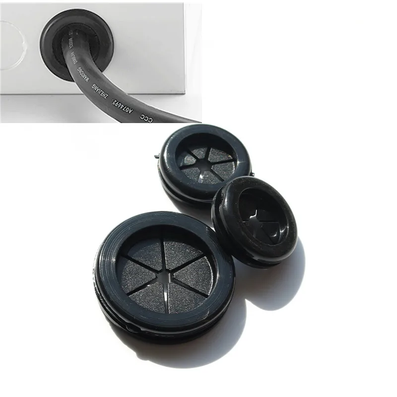 ELECTRICAL WIRING 20mm or 25mm RUBBER GROMMETS OPEN OR CLOSED TO PROTECT CABLES 