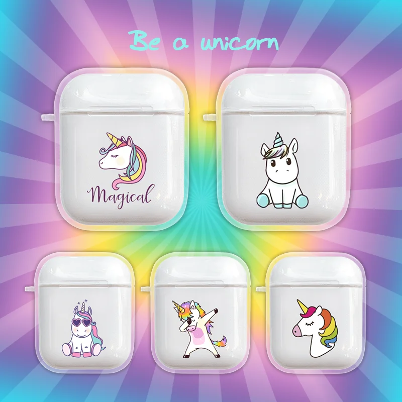 

Cartoon soft Case For AirPods Case Wireless Bluetooth Earphone Protective Cover For Airpods cute unicorn Headphone bag cover