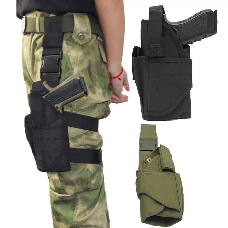 

Tactical Drop Leg Gun Holster for Glock 17 19 Beretta M9 Sig Universal Airsoft Adjustable Pistol Case Bag Hunting Accessories