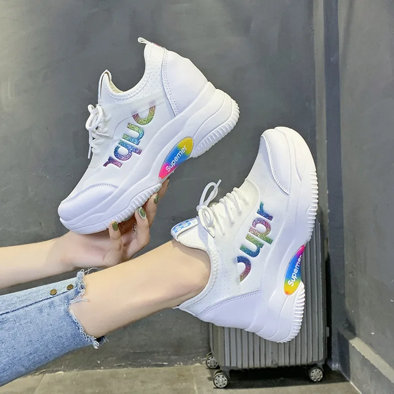 

Elevator Athletic Shoes Women's Autumn Casual Shoes Women's 2019 New Style Mesh Breathable Running Athletic Shoes Shoes Women's