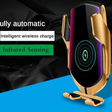 Дропшиппинг автоматический зажим 10 Вт автомобильное беспроводное зарядное устройство для iPhone Xs huawei LG инфракрасная индукция Qi Беспроводное зарядное устройство для автомобиля