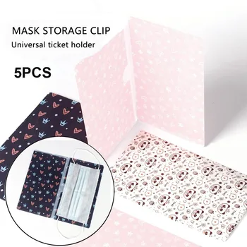 

Portable Face Masks -Keeper Storage Clip Foldable Organizer Storage Folder Clip Face Mask Storage Case Container Mask Holder