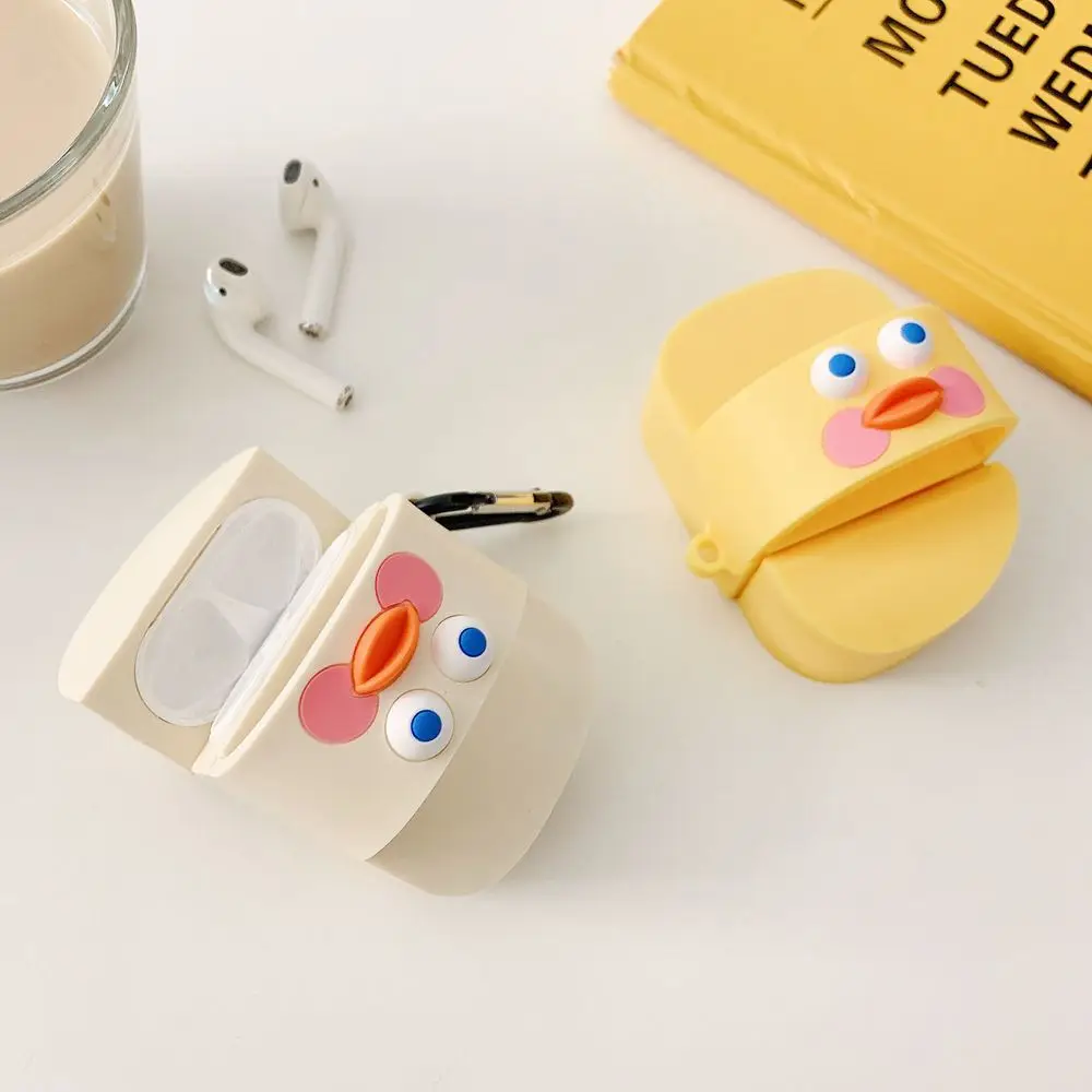 Корейская милая игрушка для собаки 3D тапочки чехол для наушников AirPods 1 2 Bluetooth гарнитура зарядная коробка прекрасное покрытие чехлы с крюком