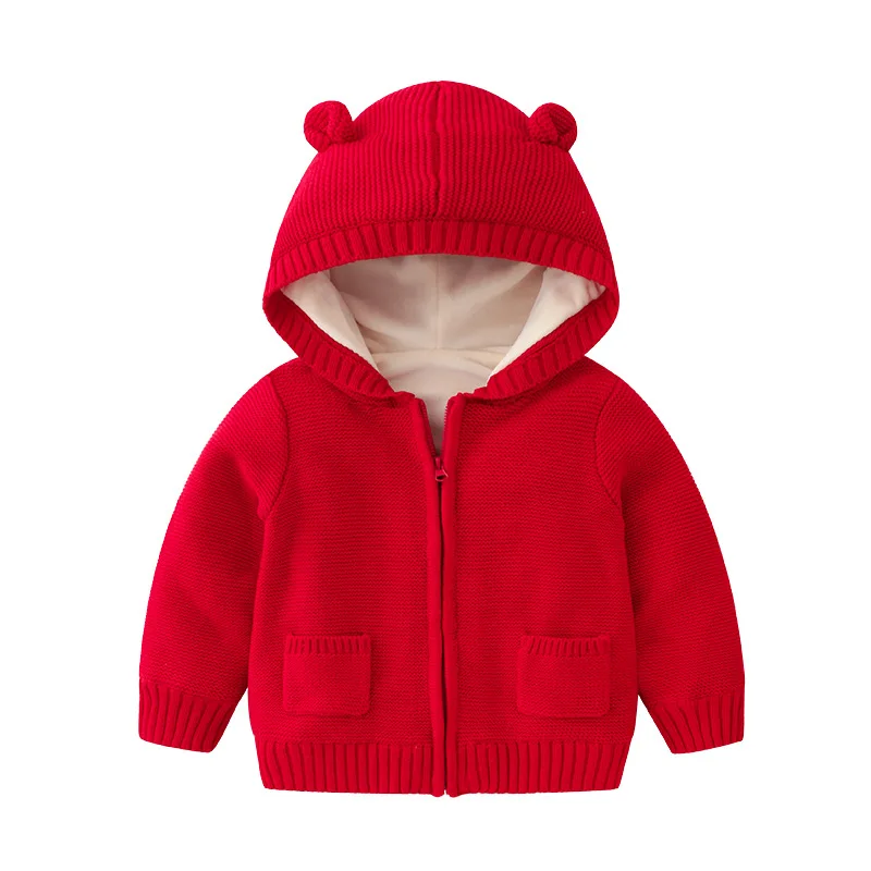 

Gu wu Winter New Style KID'S Jacket Yarn Hooded Brushed And Thick Men And Women Children Warm Coat Sweater