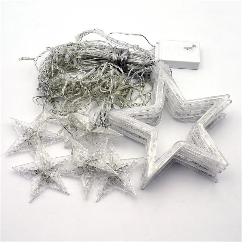 Holiday 168 Leds String Lights Fairy Star Curtain String 100-240V Garland Lights For Home Wedding Party Holiday Decoration