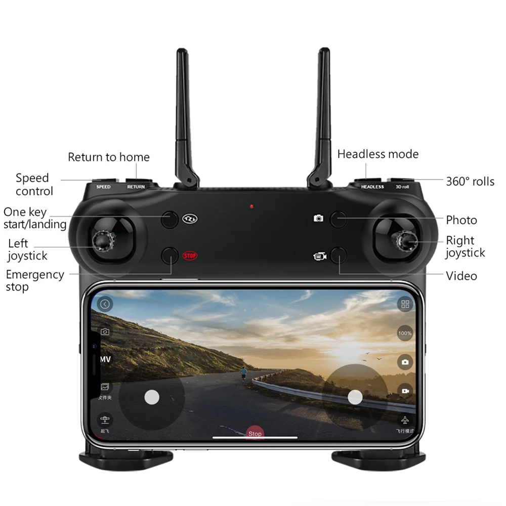 LOOZYKIT WiFi FPV RC 4K широкоугольная камера оптический поток 1080P HD Двойная камера видео Квадрокоптер игрушки для взрослых и детей