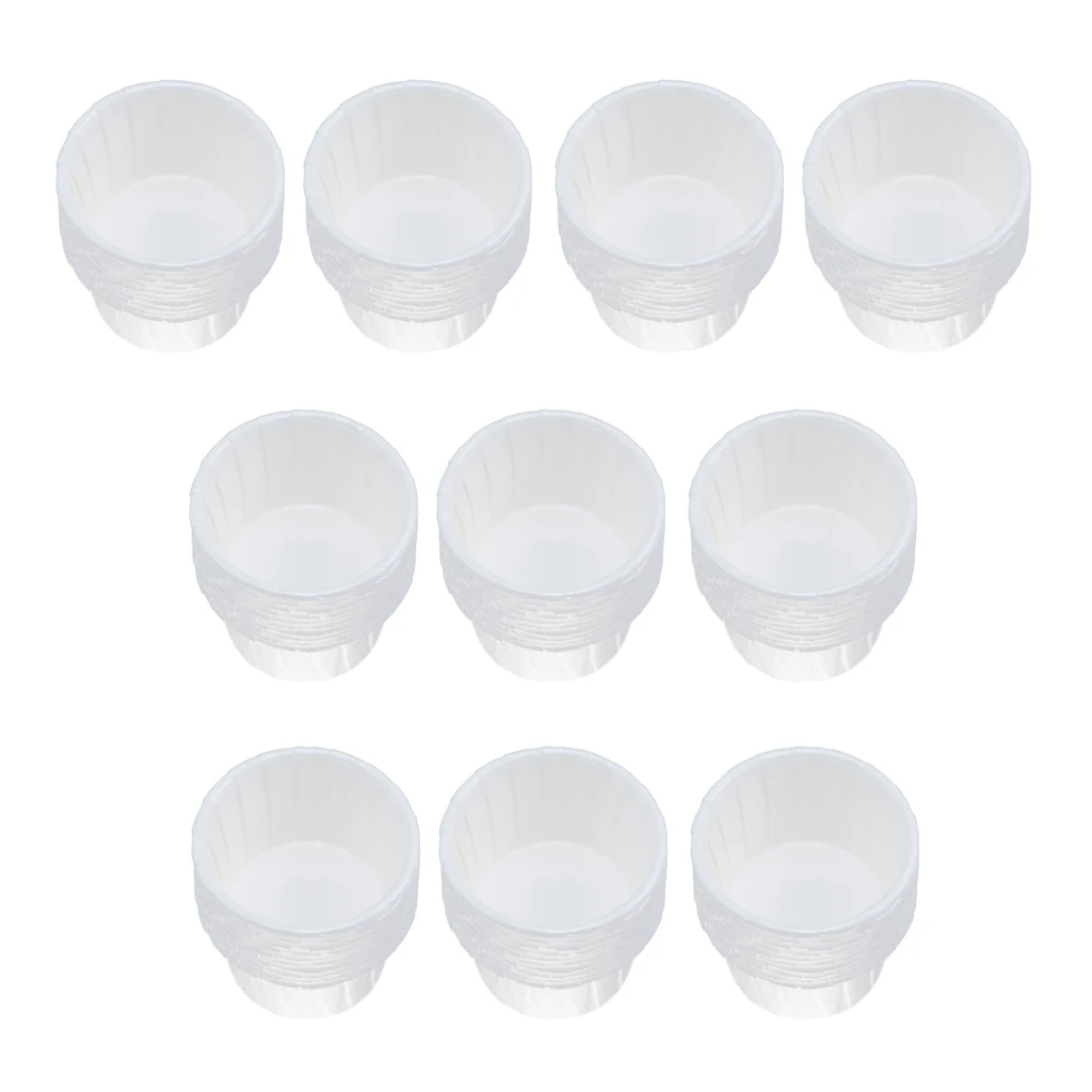 100x White Disposable Hard Beans Wax Beads Melting Bowl Containers for Waxing Hair Remover Pot Warmer-Keep Warmer Clean