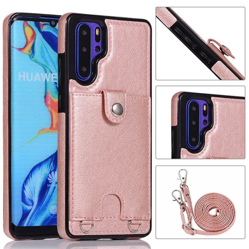 Чехол для huawei P30 Pro P30 Lite крест должен длинный кожаный ремешок слот для карт кожаный чехол для huawei mate 20 Pro mate 20 Lite сумка