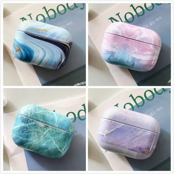 

Cute Earphone Case For Apple Airpods Pro Case Marble Luxury Hard Cover for Apple Air Pods Pro 3 Headphone Earpods Charging Box