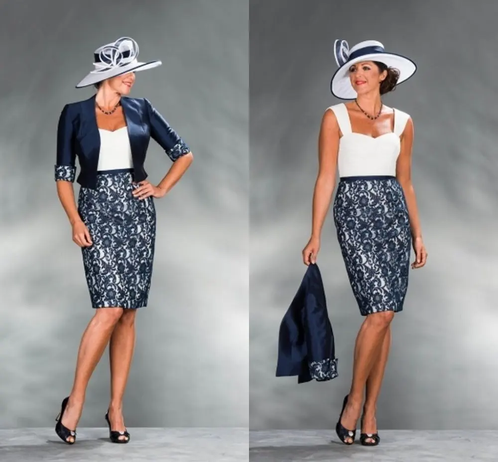 

free shipping robe de soiree vestido da noiva 2018 gorgeous new fashion short lace Mother of the Bride Dresses with jacket