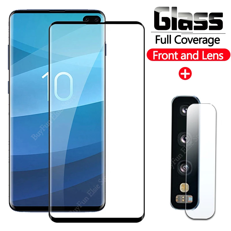 Защитная пленка для экрана 2 в 1 + стекло камеры samsung S10e S10 Plus galaxy S 10 G973 G975 G970 |