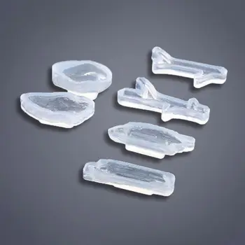 

6Pcs Branch Stone Epoxy Resin Molds Irregular Crystal Cluster Resin Pendant Mold
