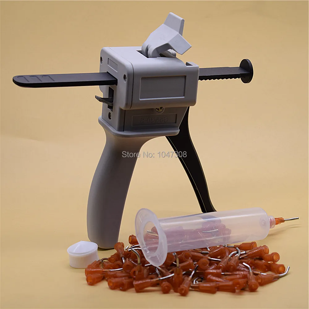 

100x 15G Needles Liquid Dispensing Refill Refilling Ink Oil Glue & 30cc Manual Applicator Gun & 30cc Dispensing Syringe Barrel