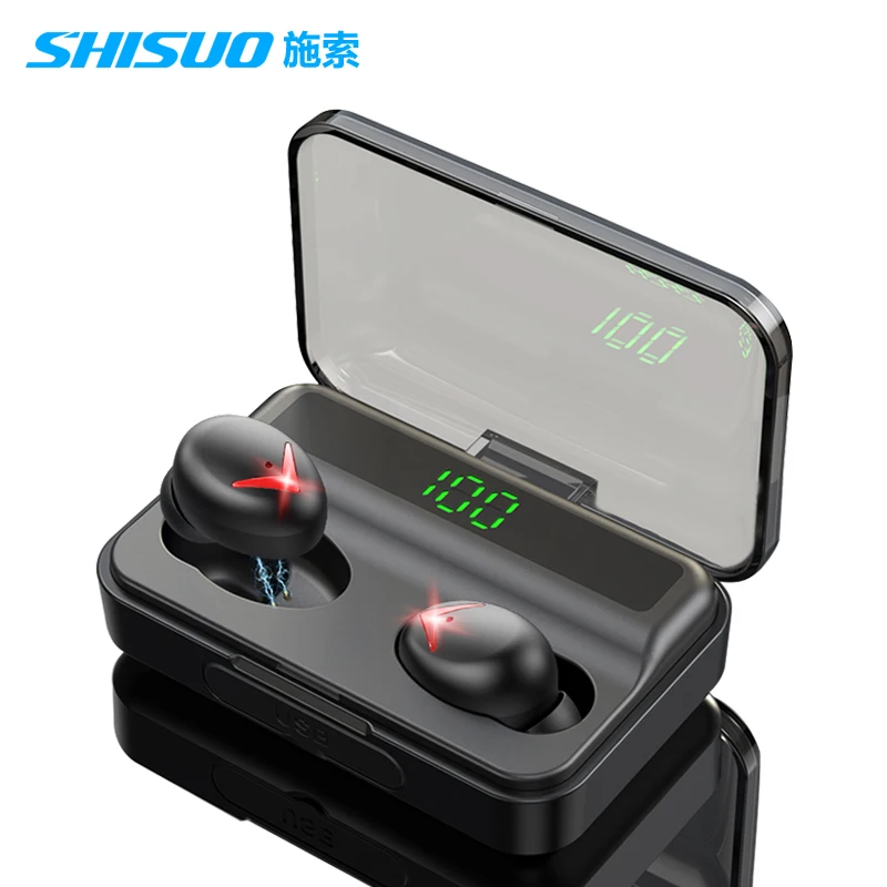 SHISUO A8S Bluetooth 5 0 TWS наушники с сенсорным светодиодным цифровым дисплеем