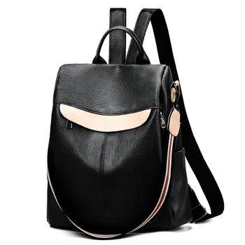 

Anti-theft Soft Leather Temperament Simple New Backpack Women's Versatile Women's Leisure Large Capacity Backpack Travel Bag