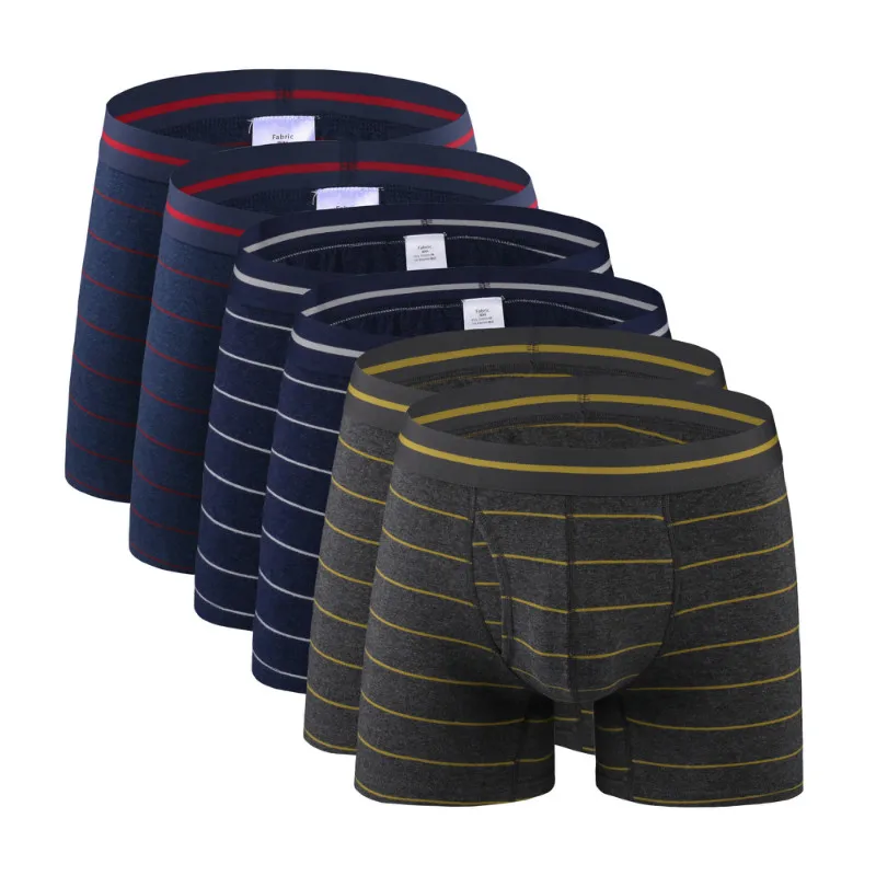 6 Pcs 2368 Mix F33 6 шт./партия, высококачественные брендовые Модные мужские трусы-боксеры, сексуальные длинные трусы, мужское нижнее белье из хлопка, нижнее Белье для сна, мужские трусы-боксеры - Цвет: 6 Pcs 2368 Mix F33