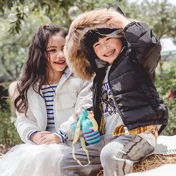 

2020 Winter Children's New Thick Down Jacket Korean Version of Thick Fur Collar Down Jacket for Boys and Girls Baby Boy Coat