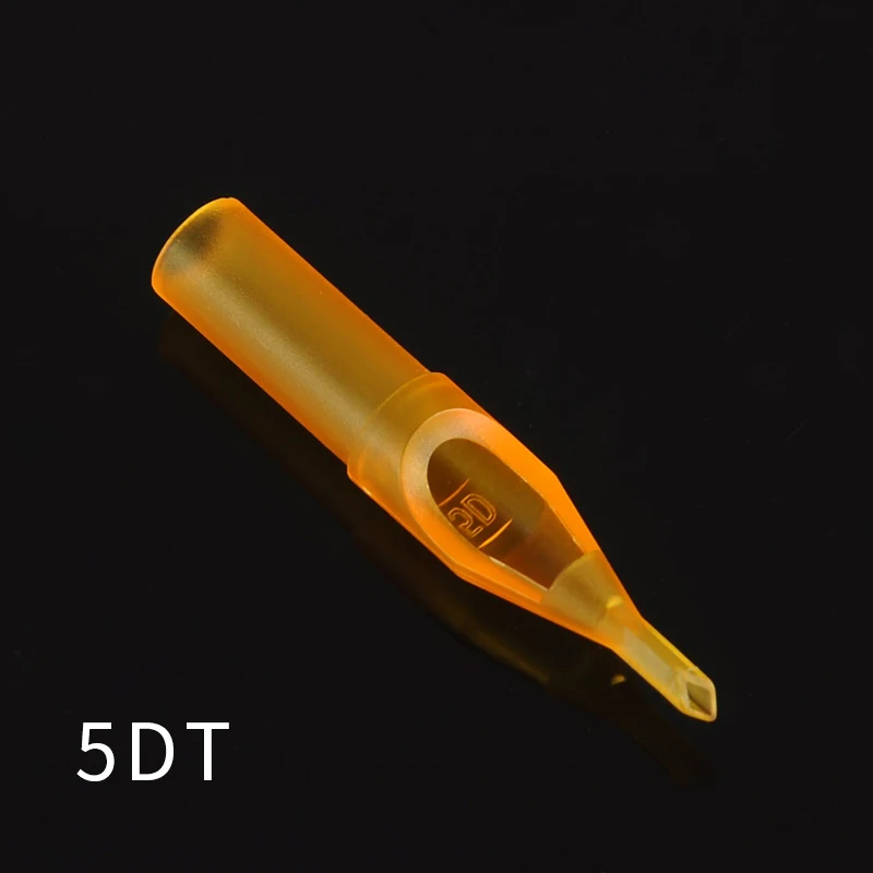 Татуировки Советы DT 50 шт круглые плоские золотые стерилизованные акулы игольчатая насадка наконечник татуировки иглы трубы Аксессуары для татуировки - Номер модели: 5DT