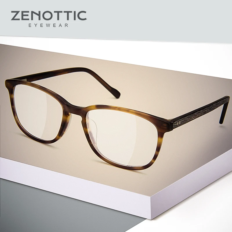 ZENOTTIC винтажные ацетатные очки по рецепту мужские фотохромные анти синий