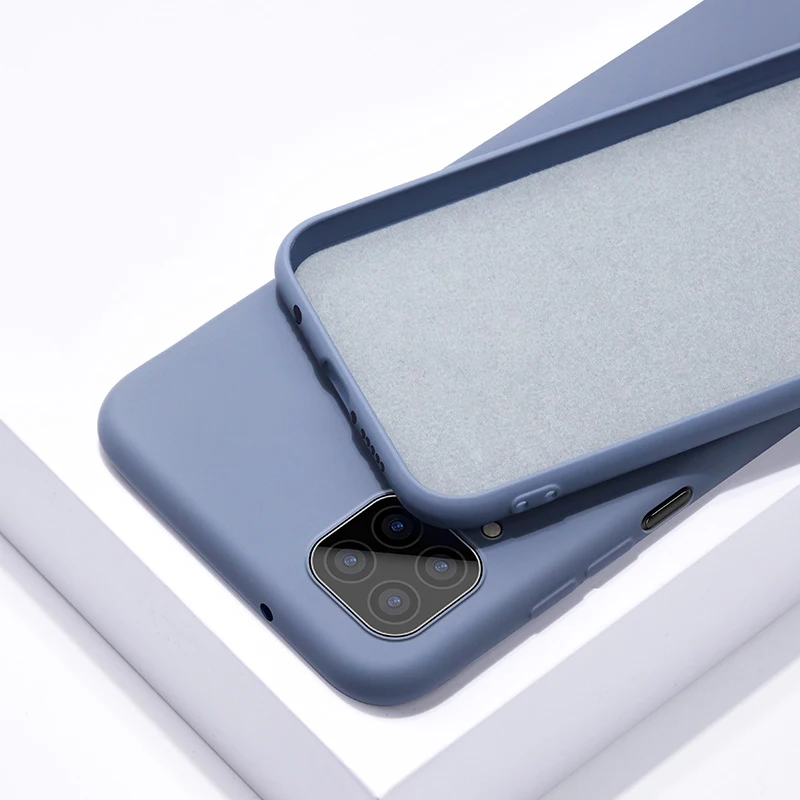 Чехол для Huawei P40 Lite мягкая Жидкая силиконовая резина чехол Бампер Light P 40 Lait