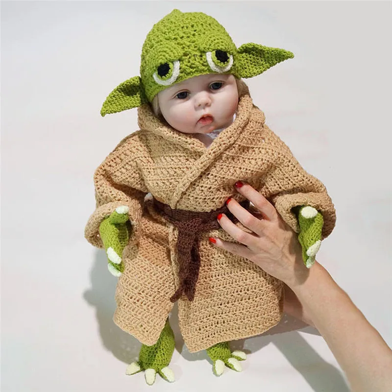 Delux Master Yoda детская одежда для новорожденных вязаная крючком шапочка пальто обувь