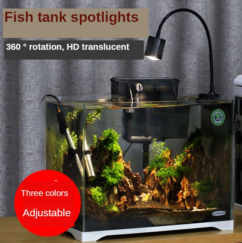 Populair Uitschakelen gevaarlijk Three Colors Adjustable Fish Tank Led Lamp Aquatic Grass Lamp Led Aquarium  Lighting Aquarium Lights Turtle Lizard Lamp 110-220v - Lightings -  AliExpress