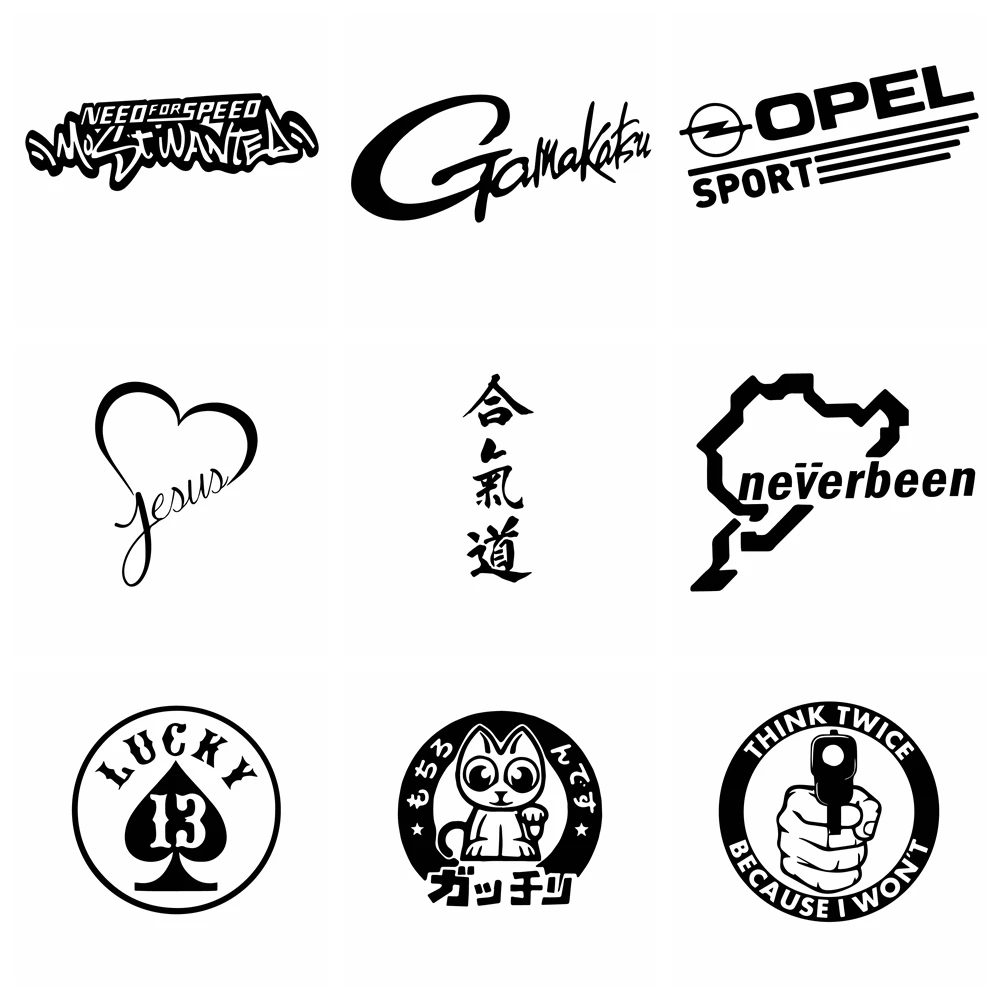 

Cartoon Words Pattern Japanese Car Stickers Funny Wrap Vinyl Decal Personality Waterproof Car-styling Cars Accessories