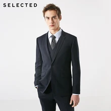 Отборный мужской блейзер из шерсти, приталенный пиджак с зубчатым воротником, одежда T | 41915Z503