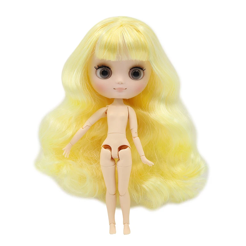 Средний Blyth 1/8 кукла, матовое/гладкое лицо, 20 Объединенный корпус, короткие/длинные волосы, кудрявые/прямые волосы, 20 см Обнаженная кукла