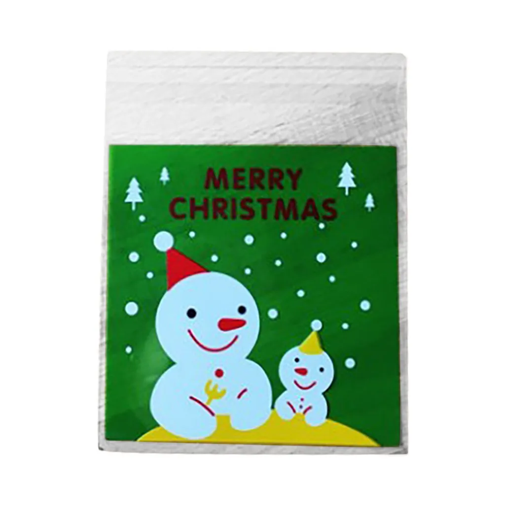 Merry Candy подарочные пакеты Рождество Санта печенье быстрая свадьба день рождения подарок мешок печенье выпечки Упаковка печенья мешок 8P - Цвет: d