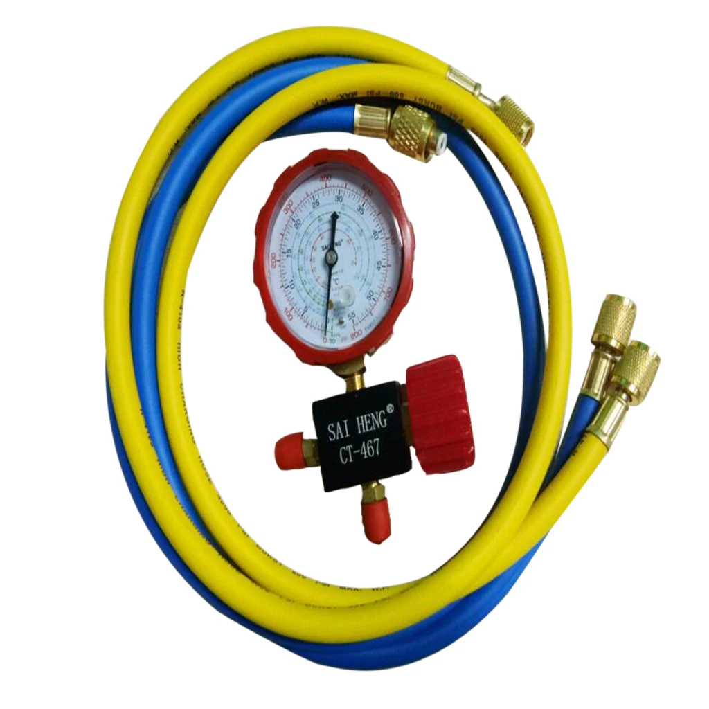 1 Set Manifold Gauge & Charging Hose for R410A Refrigerant Mini Split System