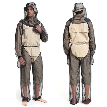 

Summer Mesh Breathable Fishing Anti-mosquito Suit Outdoor Hunting Lightweight Hooded Mosquito-Prevent Suit Quickdrying Clothing