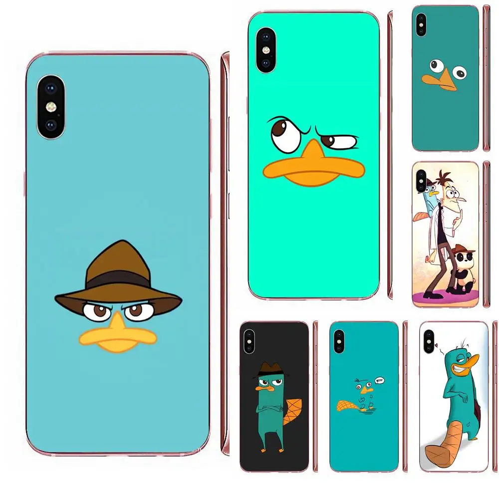 Для Apple iPhone 11 Pro X XS Max XR 4 4S 5 5C 5S SE SE2 6 6S 7 8 Plus Мягкий Топ продаж Перри персонажи Platypus |