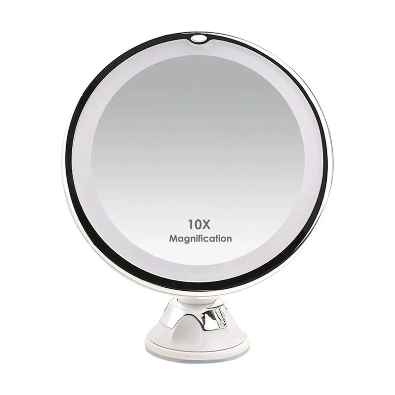 Светодиодный туалетный столик с 3 режимами, светодиодный свет, зеркало для макияжа, 10X увеличительное увеличение, косметические зеркала espejo