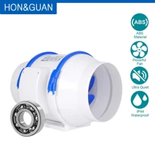 Hon& Guan 110V встроенные вентиляторы, 6 ''(ø150mm) Встроенный воздуховод вытяжной вентилятор Макс воздушный поток 530m3/ч для ванной комнаты, теплиц, гидропоники