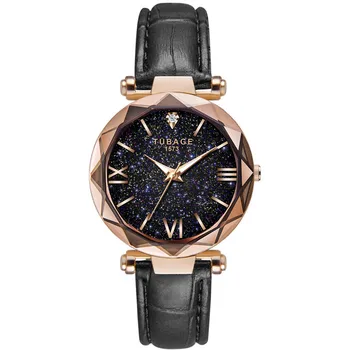 

2020 Casual Starry Sky Women Watches Fashion Ladies Watch Simple Leather Strap Quartz Wristwatches Female Clock Relogio Feminino
